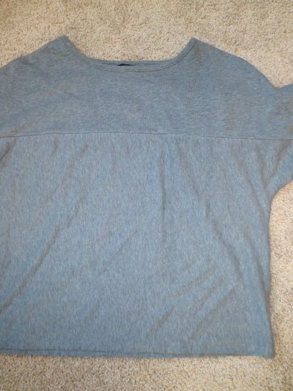 Banana Republic Gray Short Sleeve Blouse Size XS 52% Cotton, 48% Polyester